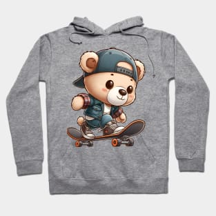 Cute Skater Bear Kawaii Hoodie